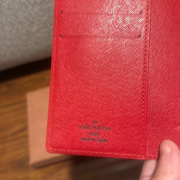 Louis Vuitton Authentic Red Epi Leather Small Agenda PM/ Passport Holder CA0959 - Picture 12 of 17